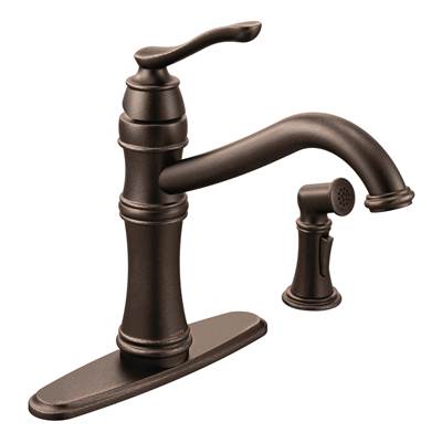 Moen Belfield One-Handle High-Arc Kitchen Faucet with Side Spray - 1.5 GPM in Oil Rubbed Bronze