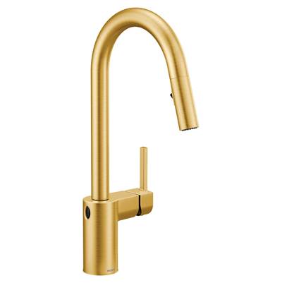 Moen Align Motionsense Wave Touchless Pull Down Kitchen Faucet - Single Handle - 1.5 GPM in Brushed Gold