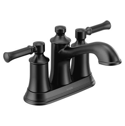 Moen Dartmoor Two-Handle Centerset Bathroom Sink Faucet - 1.2 GPM in Matte Black