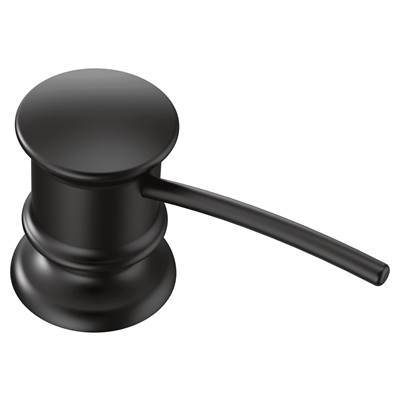 Moen Kitchen Soap Dispenser Deck-Mounted - Above Sink Refillable Bottle in Matte Black