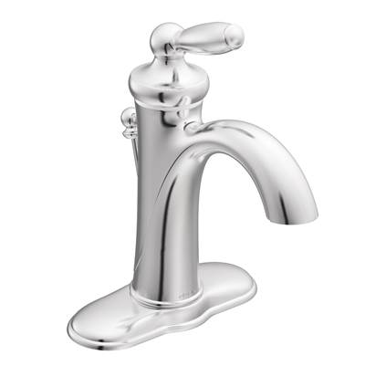 Moen Brantford Single Hole Bathroom Faucet - One-Handle - Traditional - 1.2 GPM in Chrome