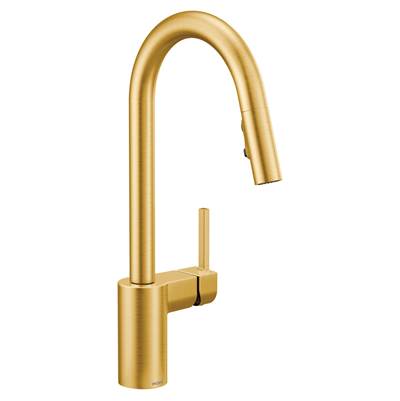 Moen Align Single Hole Kitchen Faucet - One Handle - Pulldown - 1.5 GPM in Brushed Gold