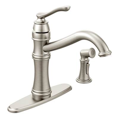Moen Belfield One-Handle High-Arc Kitchen Faucet with Side Spray - 1.5 GPM in Spot Resist Stainless