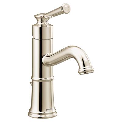 Moen Belfield Single Hole Bathroom Faucet - Single Handle - 1.2 GPM in Polished Nickel