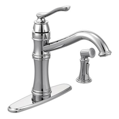 Moen Belfield One-Handle High-Arc Kitchen Faucet with Side Spray - 1.5 GPM in Chrome