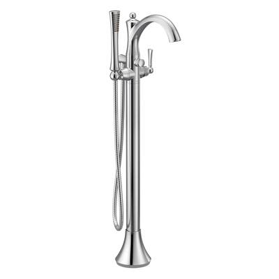 Moen Wynford Roman Tub Faucet - One Handle - Freestanding Floor Mount - 1.75 GPM with Hand Shower in Chrome