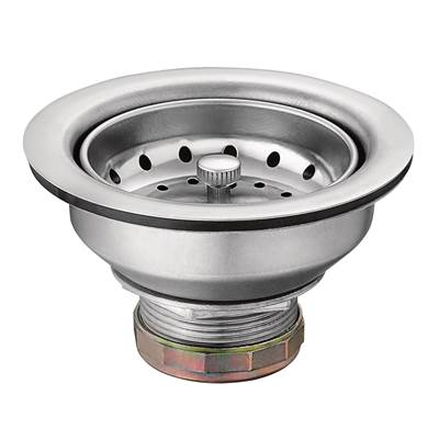 Moen Kitchen Sink Basket Strainer - 3-1/2 Inch Shank in Stainless Steel