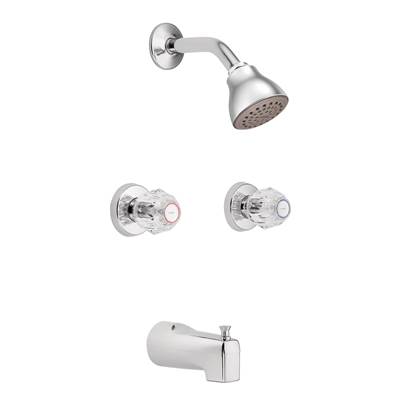 Moen Chateau Bar Mounted Hand Shower - Two Handles - Tub Spout - 1.75 GPM in Polished Chrome