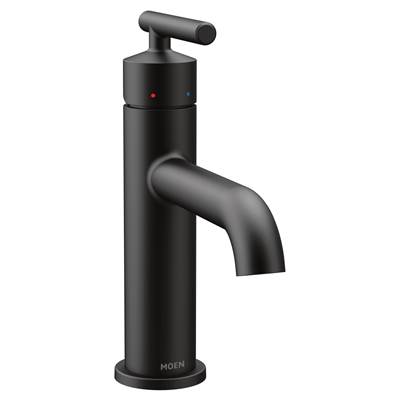 Moen Gibson Single Hole Bathroom Sink Faucet - Single Handle - 1.2 GPM in Matte Black