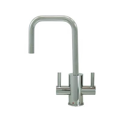 Mountain Plumbing Hot and Cold Water Faucet - Contemporary Round Body and Handles - 90 Degree Spout