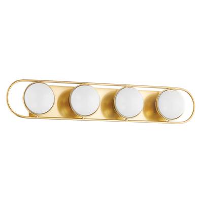 Mitzi Amy 4-Light Vanity in Aged Brass