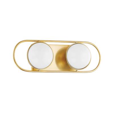 Mitzi Amy 2-Light Vanity Light in Aged Brass
