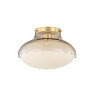 Mitzi Gianna Flush Mount Light in Aged Gold Brass