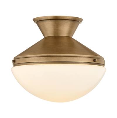 Mitzi Esther Glass Semi-Flush in Polished Brass