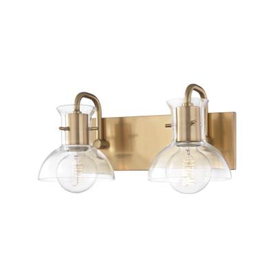 Mitzi Riley 2-Light Vanity Light in Aged Brass