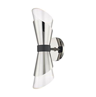 Mitzi Angie Wall Sconce in Polished Nickel and Black