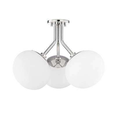 Mitzi Estee Semi-Flush in Polished Nickel