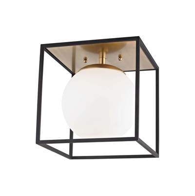 Mitzi Aira Flush Mount Light in Aged Gold Brass