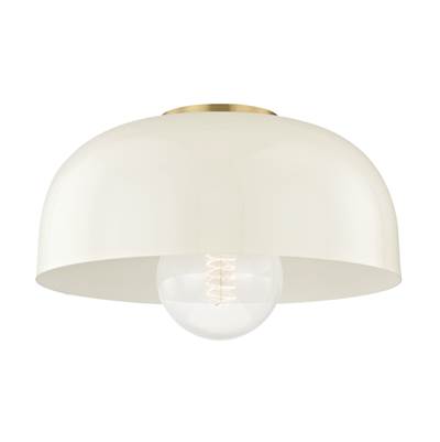 Mitzi Avery Flush Mount Light in Aged Gold Brass