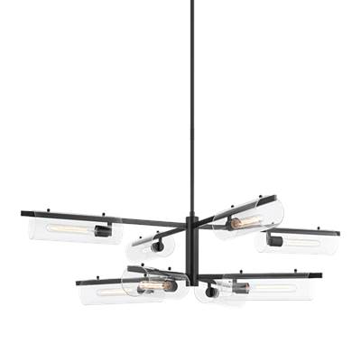 Mitzi Ariel 8-Light Chandelier in Satin Black