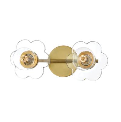 Mitzi Alexa 2-Light Vanity Light in Aged Brass