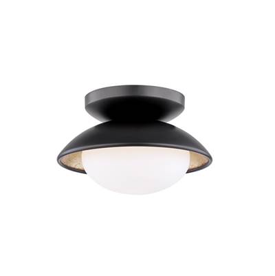 Mitzi Cadence Small Semi Flush in Black with Glass
