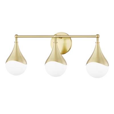 Mitzi Ariana 3-Light Vanity Light in Aged Brass