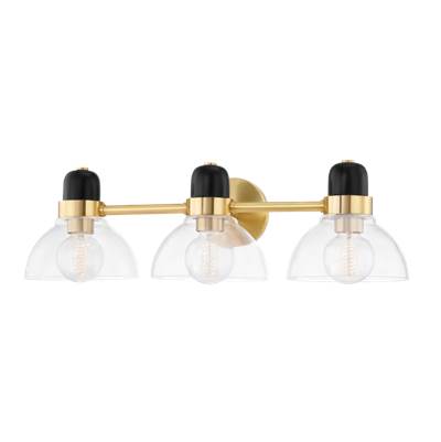Mitzi Camile 3-Light Vanity Light in Aged Brass