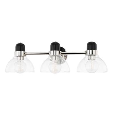 Mitzi Camile 3-Light Vanity Light in Polished Nickel