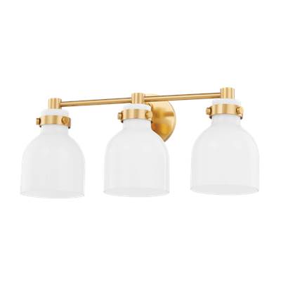 Mitzi Elli 3-Light Vanity Light in Aged Brass