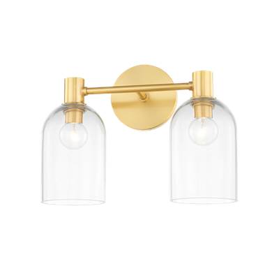 Mitzi Paisley 2-Light Vanity Light in Aged Brass