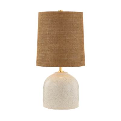 Mitzi Gladys Ceramic Table Lamp in Aged Brass