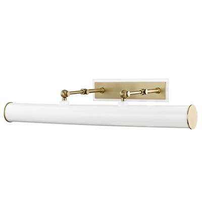 Mitzi Holly Plug-In Picture Light in Aged Brass with White