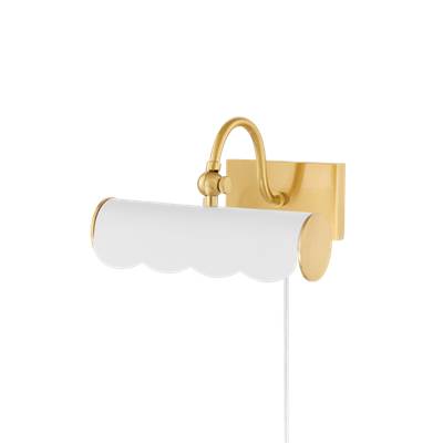 Mitzi Fifi Picture Light in Aged Brass with Satin White