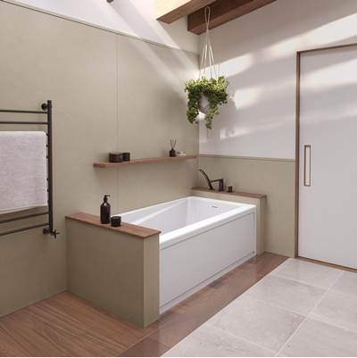 Maax Exhibit 60" x 32" Alcove Whirlpool Bath - Left-Hand Drain in White