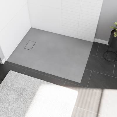 Maax Stonea 48" x 36" Shower Base - Universal - End Drain in Grey