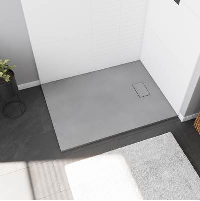 Maax Stonea 48" x 32" Shower Base - Universal - End Drain in Grey