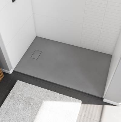Maax Stonea 60" x 32" Shower Base - Universal - End Drain in Grey