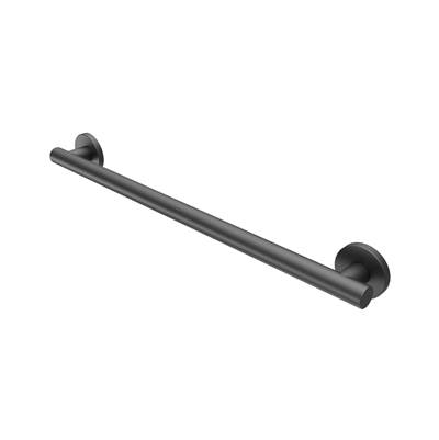 Maax 24" Modern Straight Grab Bar - End Flange in Matte Black