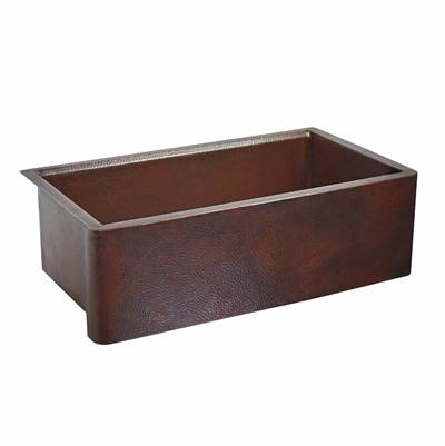 Native Trails Farmhouse Concierge 33" Kitchen Sink in Antique Copper