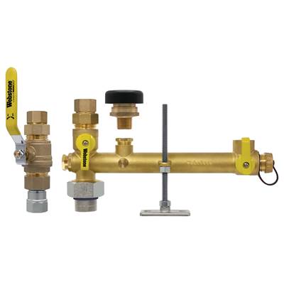 Nibco Lead Free Brass 3/4" Female Threaded Dual Shutoff and Ball Valve Kit with Vacuum Relief