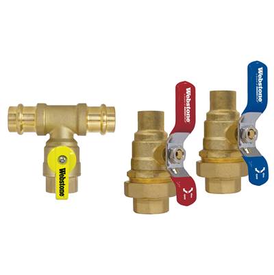 Nibco Lead Free Brass 3/4" Solder Connection Water Heater Shutoff Kit with Thermostatic Valve
