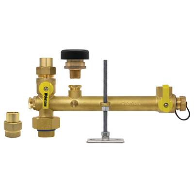 Nibco Lead Free Brass 3/4" Solder Connection Water Heater Shutoff and Union Kit with Vacuum Relief