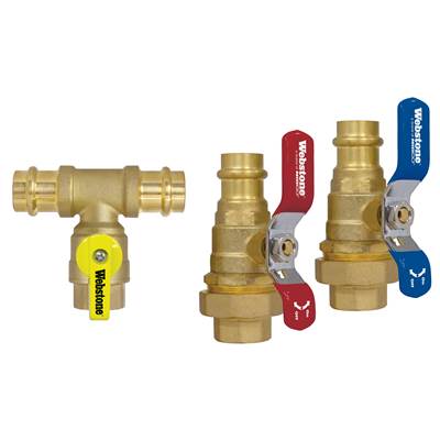 Nibco Lead Free Brass 3/4" Press Connection Water Heater Shutoff Kit with Thermostatic Valve