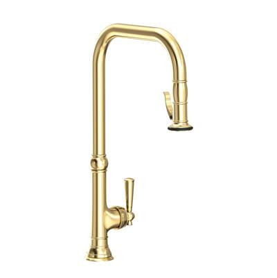 Newport Brass Jacobean Pull-Down Kitchen Faucet - Trigger Spray - 1.8 GPM in Forever Brass PVD