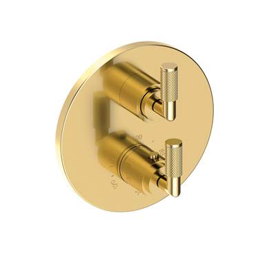 Newport Brass Kimbell 1/2" Round Thermostatic Trim Plate - With Handle in Forever Brass PVD