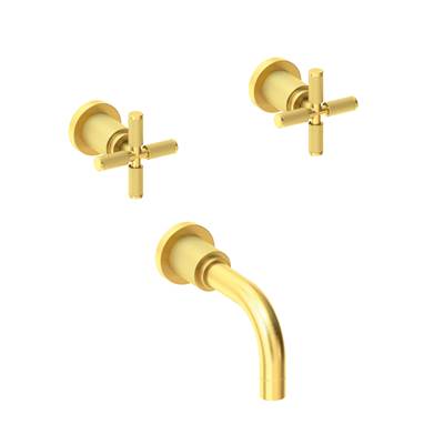 Newport Brass Kimbell Wall Mount Tub Filler in Satin Brass