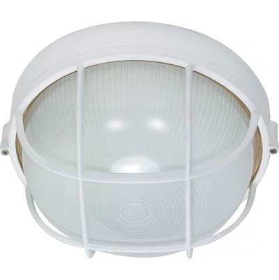Nuvo 1-Light Outdoor Bulk Head Fixture - 10" Round Cage