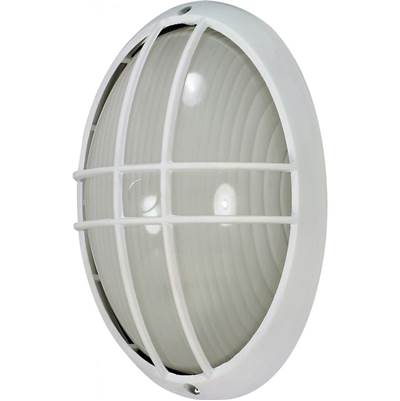 Nuvo 1-Light Outdoor Bulk Head Fixture - 13" Oval Cage