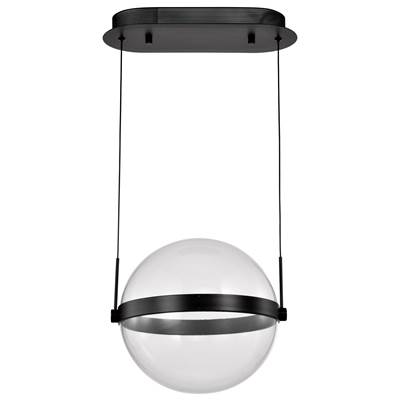 Nuvo Arvada 12-Inch LED Pendant - Silk Screened Acrylic Lens in Matte Black
